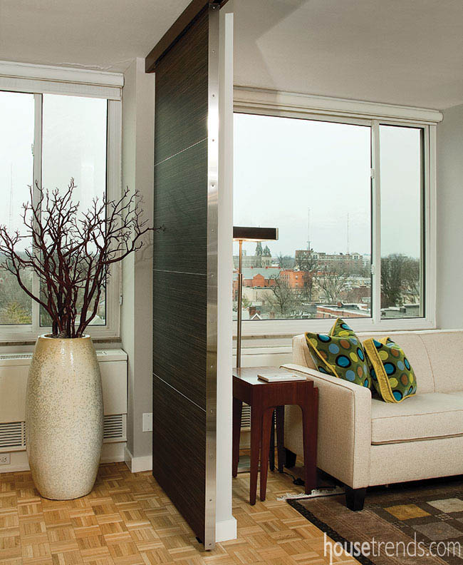 Sliding doors create additional sleeping spaces