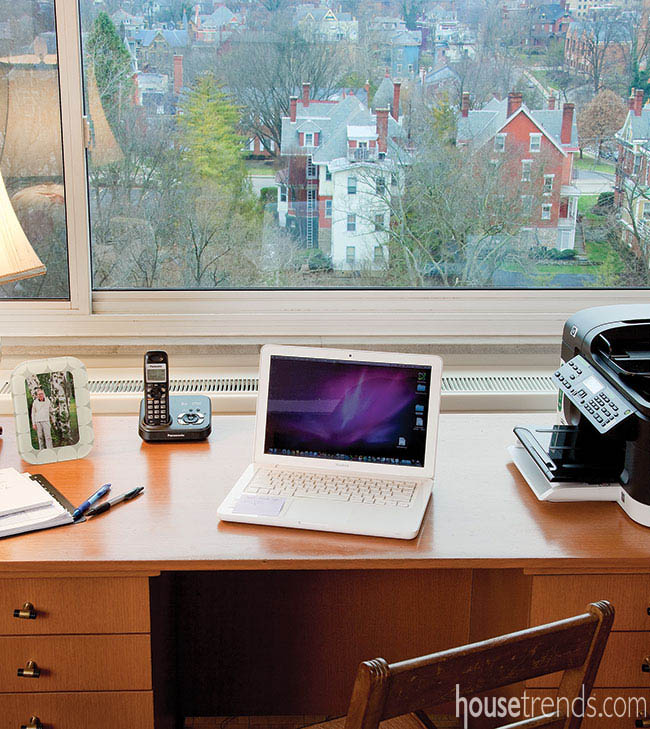 Master bedroom with a view