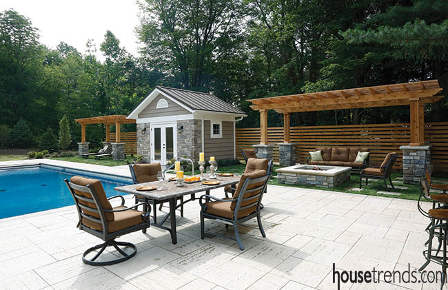 Outdoor chairs bring a family together