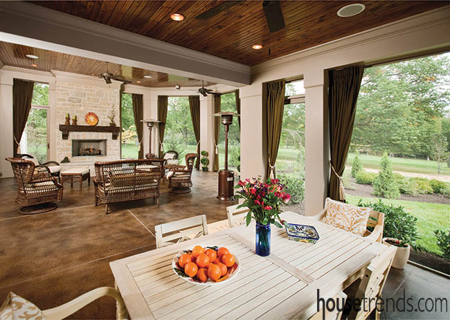 Open-air patio gets year round usage