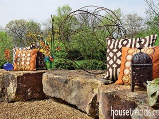 Fireplace seating strays from the traditional