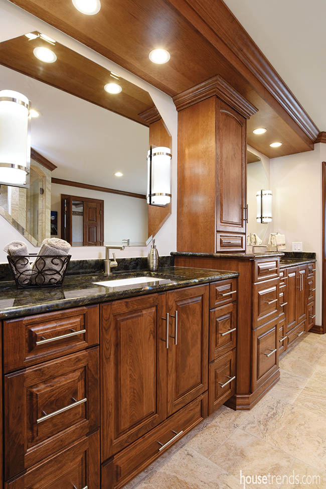 Bathroom cabinet creates boundaries