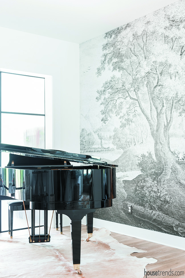 Handmade mural greets guests