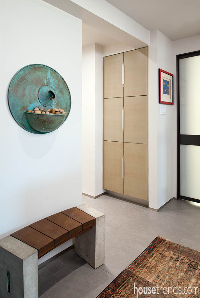 Indoor fountain in a surprising place