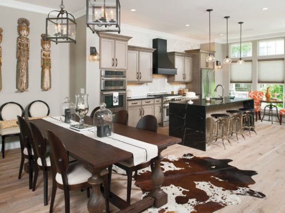 Bronze light fixtures add elegance