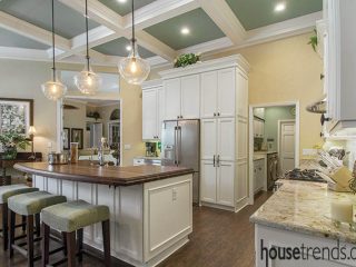 Kitchen island creates efficient traffic pattern