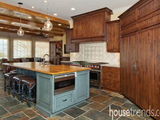 Kitchen island with rustic charm