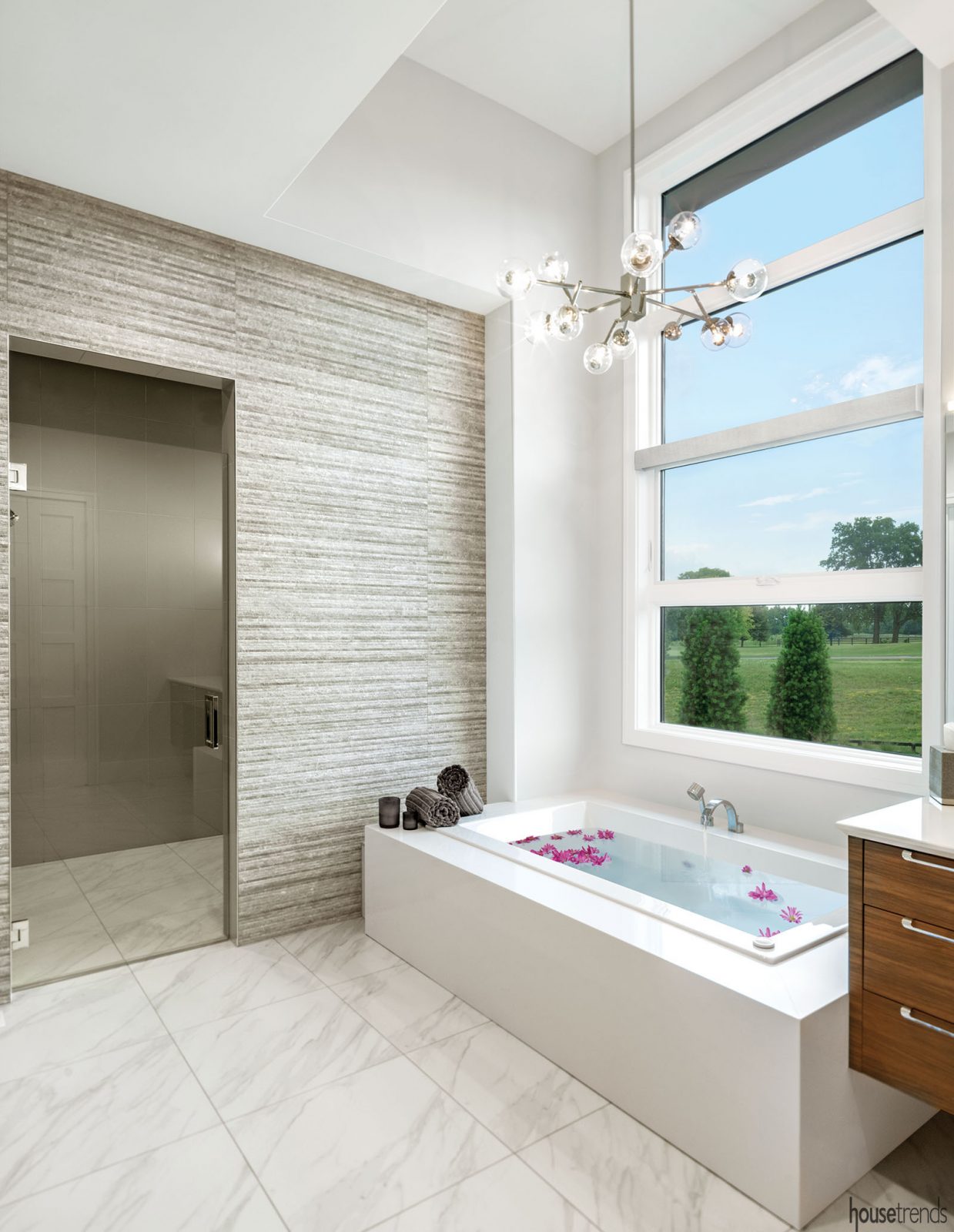 Master bathroom with a modern feel