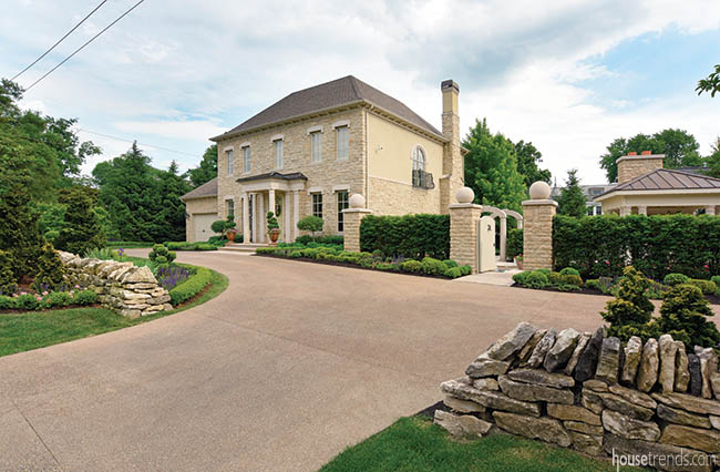 Limestone flatters a home's design