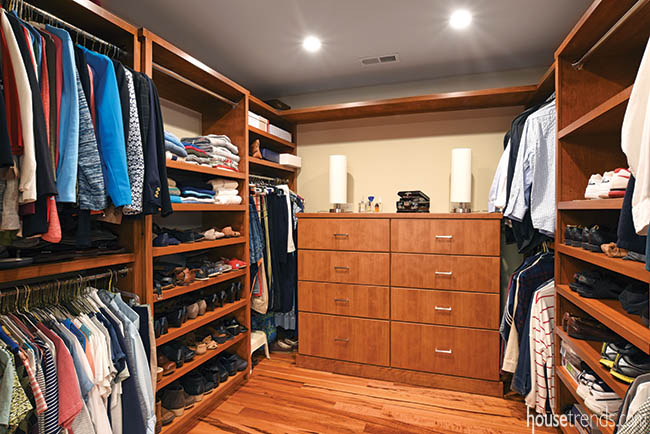 Walk-in closet with plenty of storage space