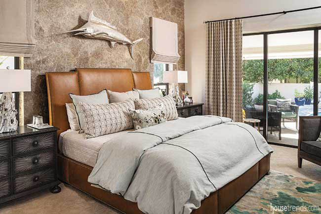 Focal point in a master bedroom