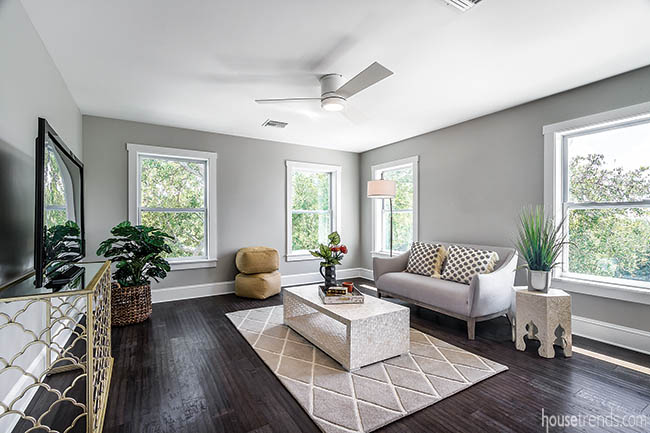 Second floor boasts a private sitting area