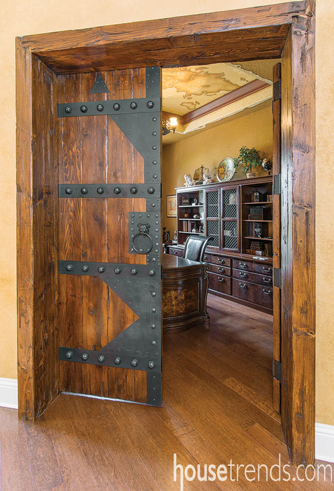 Entry doors root for an alma mater