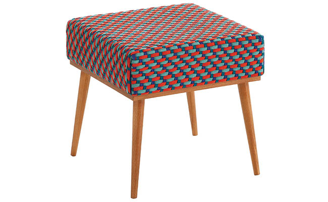Patterned stool adds color to any space