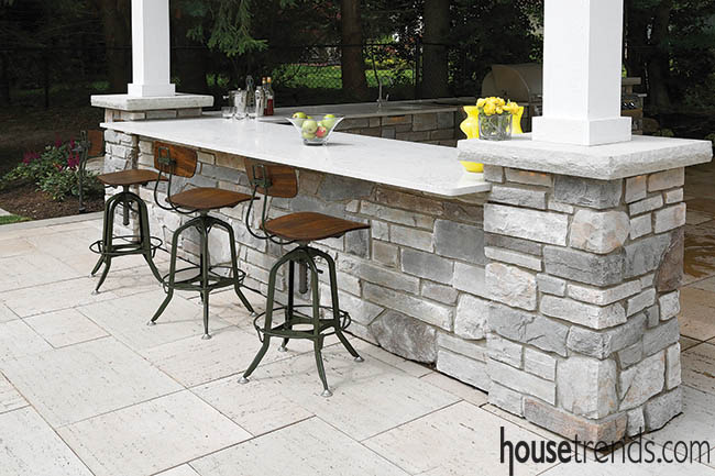 Pavilion countertop sees work and play