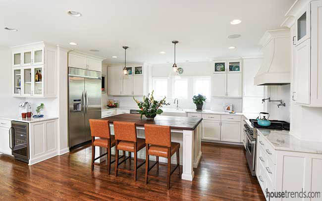 Kitchen design ideas focus on small pops of color