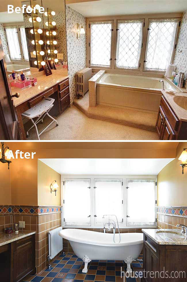 Bathroom tile in an assortment of colors