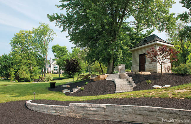 Outhouse adds convenience to a large back yard