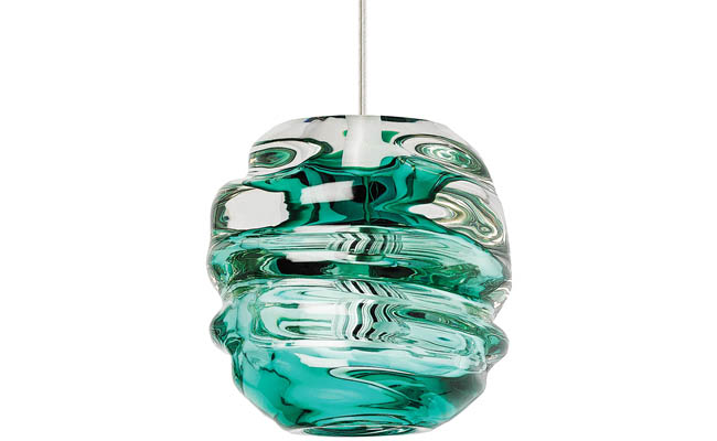Pendant light adds a splash of color