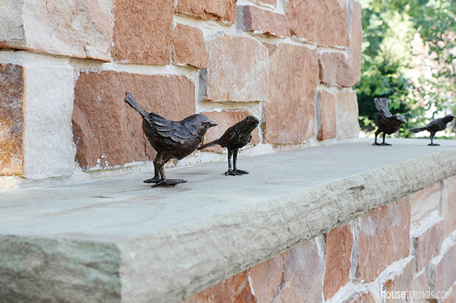 Yard art dresses up a patio