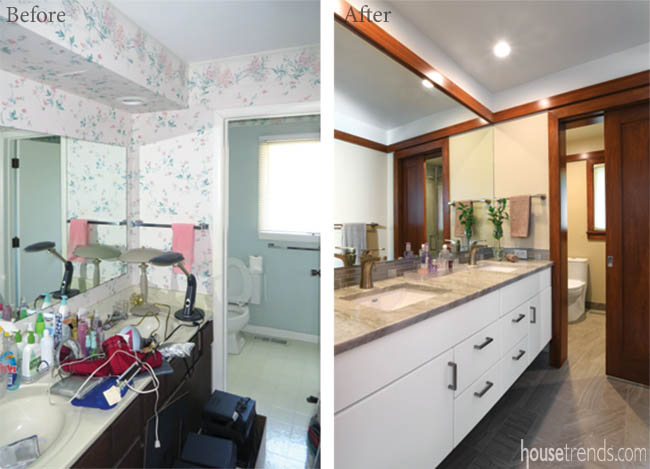 Bathroom remodel results in a contemporary beauty