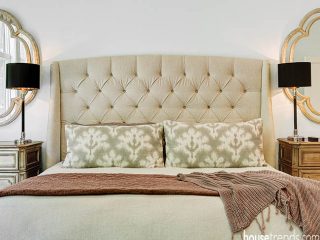 Bedroom design embraces symmetry
