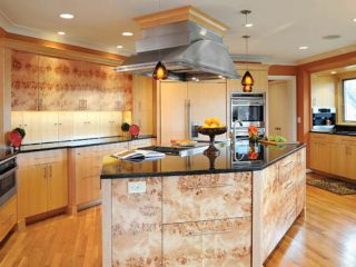 Cabinets contribute to a cozy kitchen design