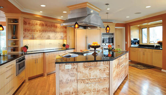 Cabinets contribute to a cozy kitchen design