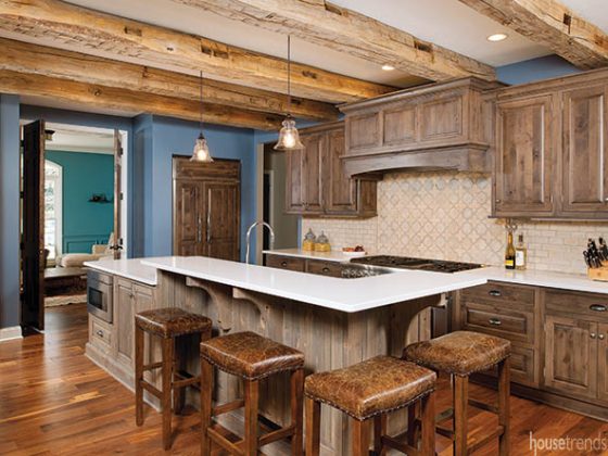 Mix of materials complements a kitchen design