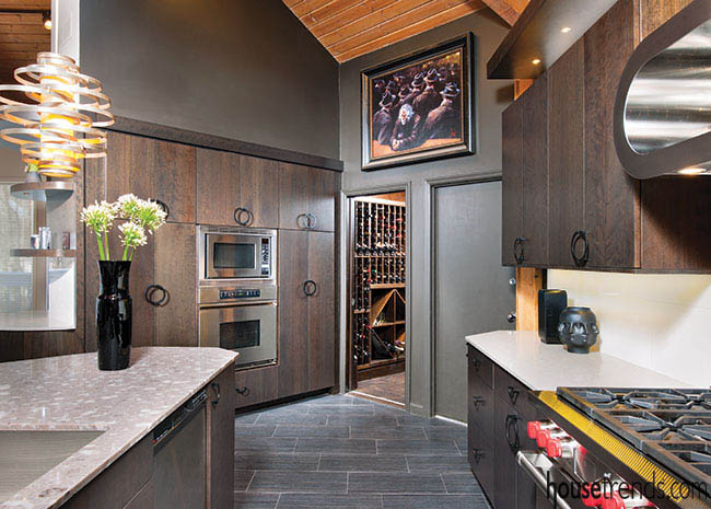 Custom wood cabinets optimize storage space