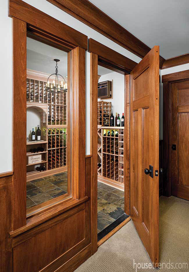 Wine room with plenty of storage space