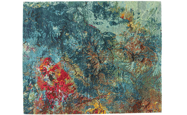 Area rug with calming color scheme