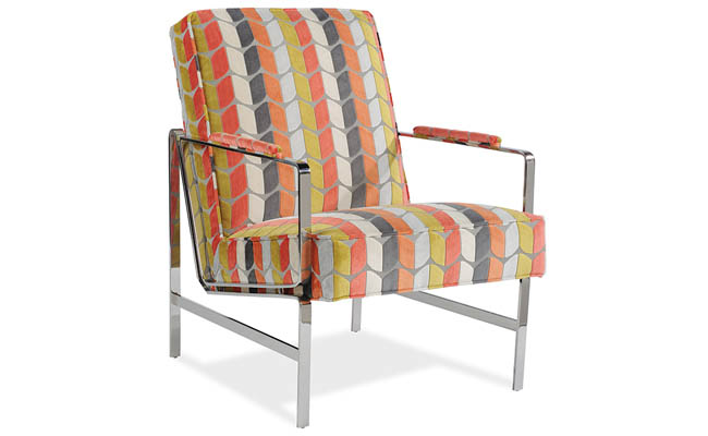 Colorful chair with a simple frame