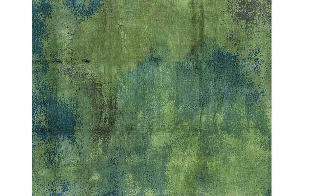 Green rug with a contemporary feel