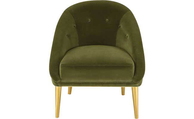 Olive green club chair