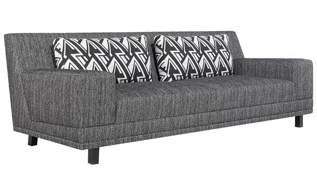 Sofa with decorative cushions