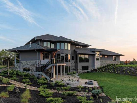 Landscape complements a new home