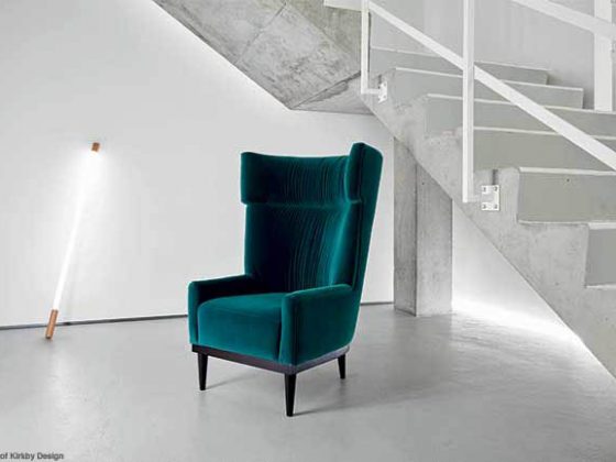 Velvet chair in a gorgeous color