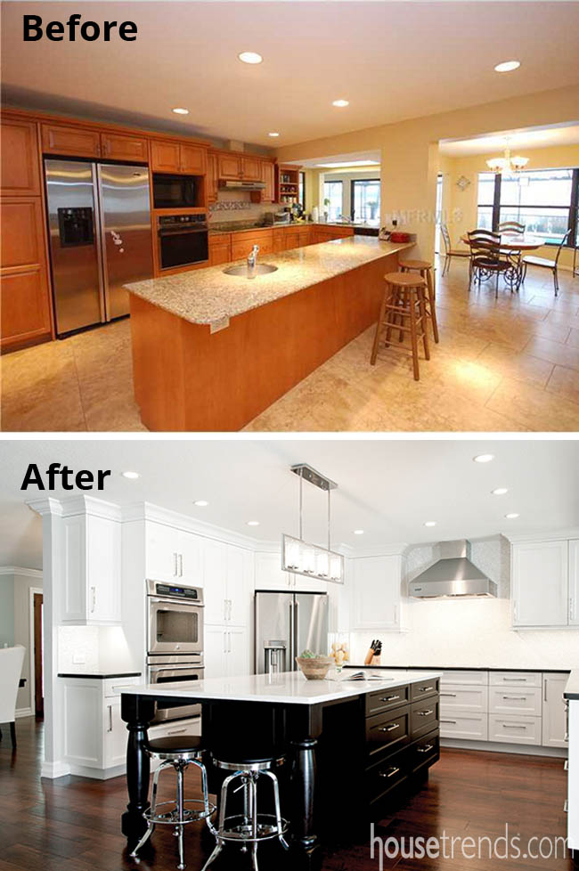 Remodeled kitchen embraces a crisp look
