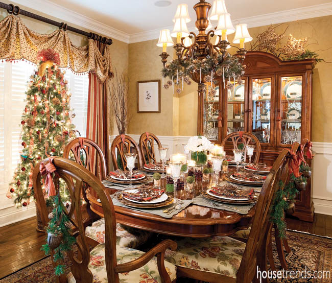 Greenery spruces up dining room chairs