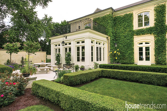Patio serves as an extension to a kitchen