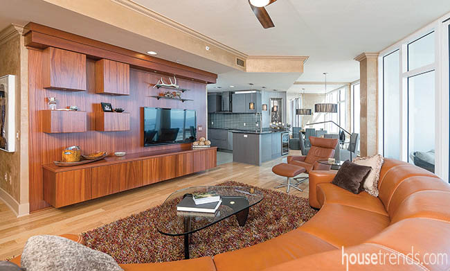 Living room gets a custom twist