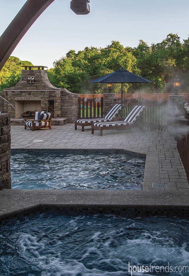 Hot tub gets protection from the elements