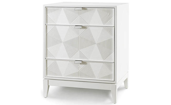 Textured front allows a side table to stand out