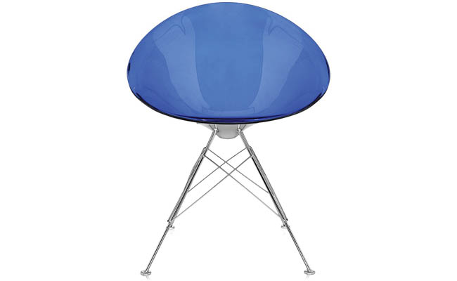Fun colors complement a swivel chair
