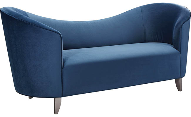 Curved sofa design catches the eye
