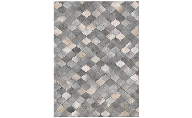 Area rug with natural hues draws the eye