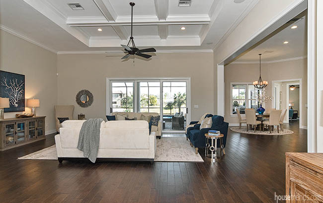 Open floor plan eagerly welcomes guests