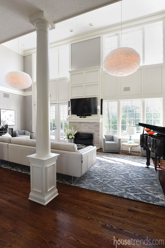 Pendants add flair to a great room