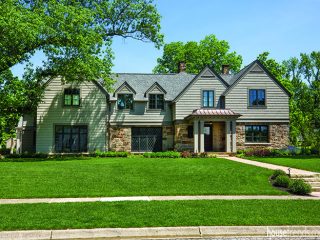 Tudor style home gets a fresh facade